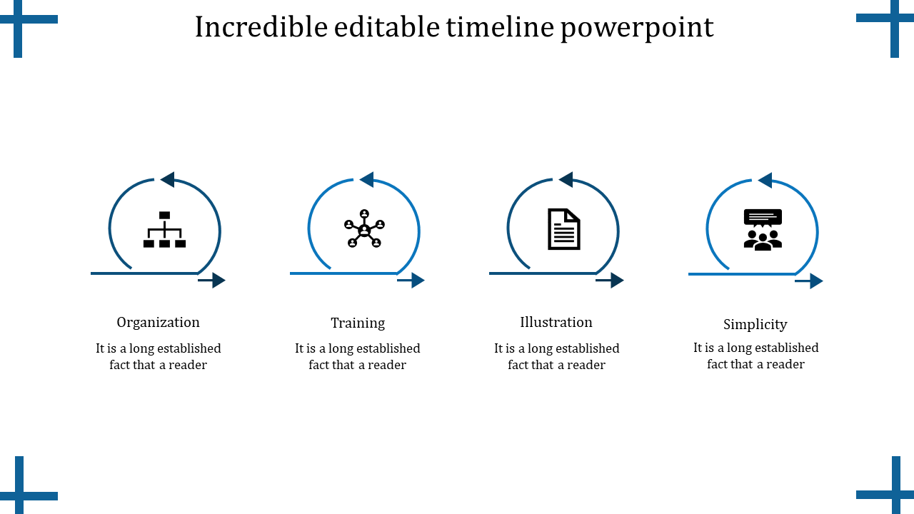 editable timeline powerpoint-4-blue